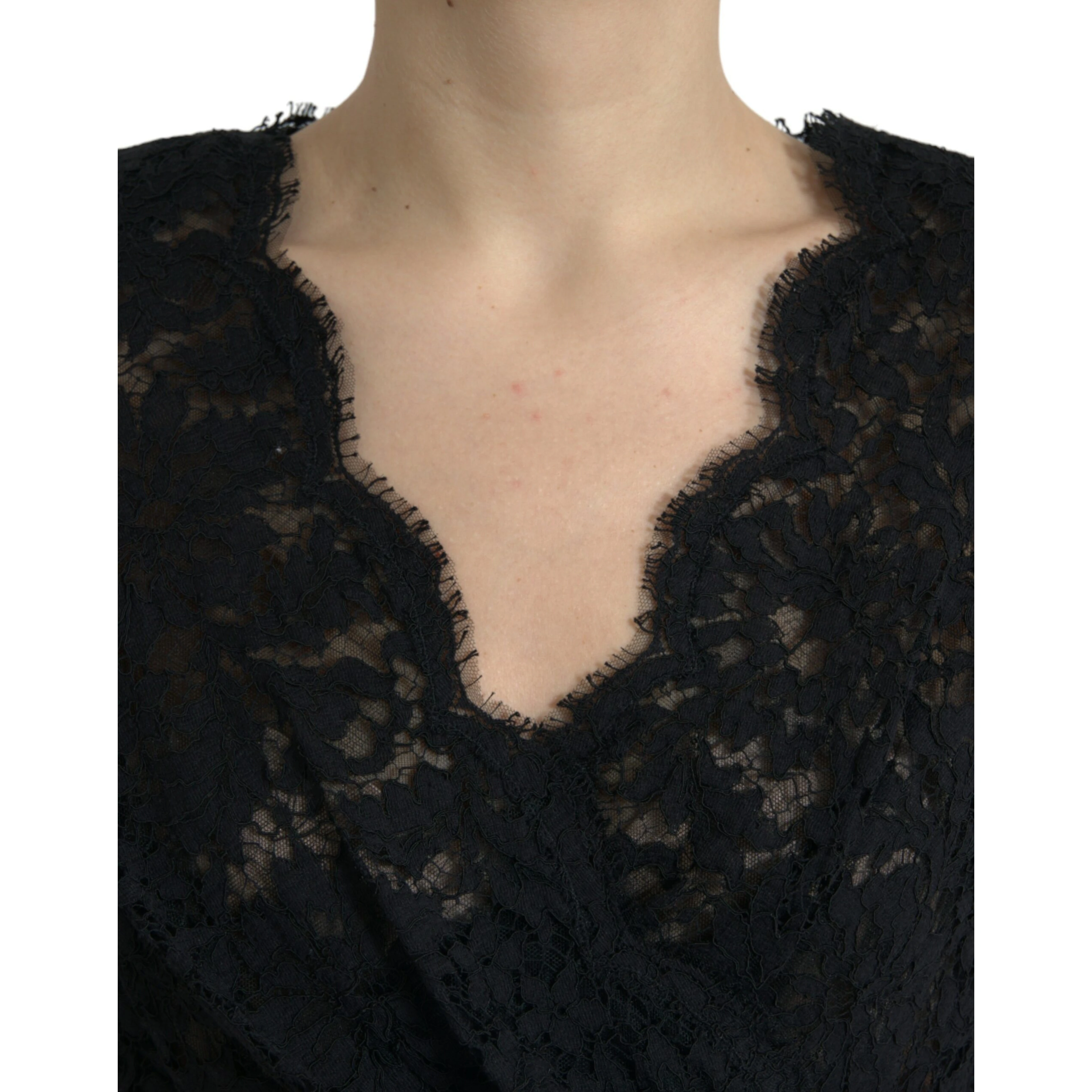 Black Bodycon Lace Cotton Sheath Mini Dress