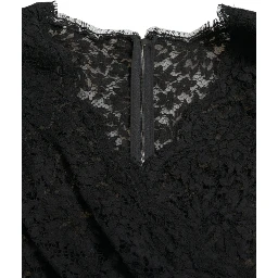 Black Bodycon Lace Cotton Sheath Mini Dress