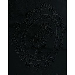 Black Floral Lace Viscose Bodycon Midi Dress