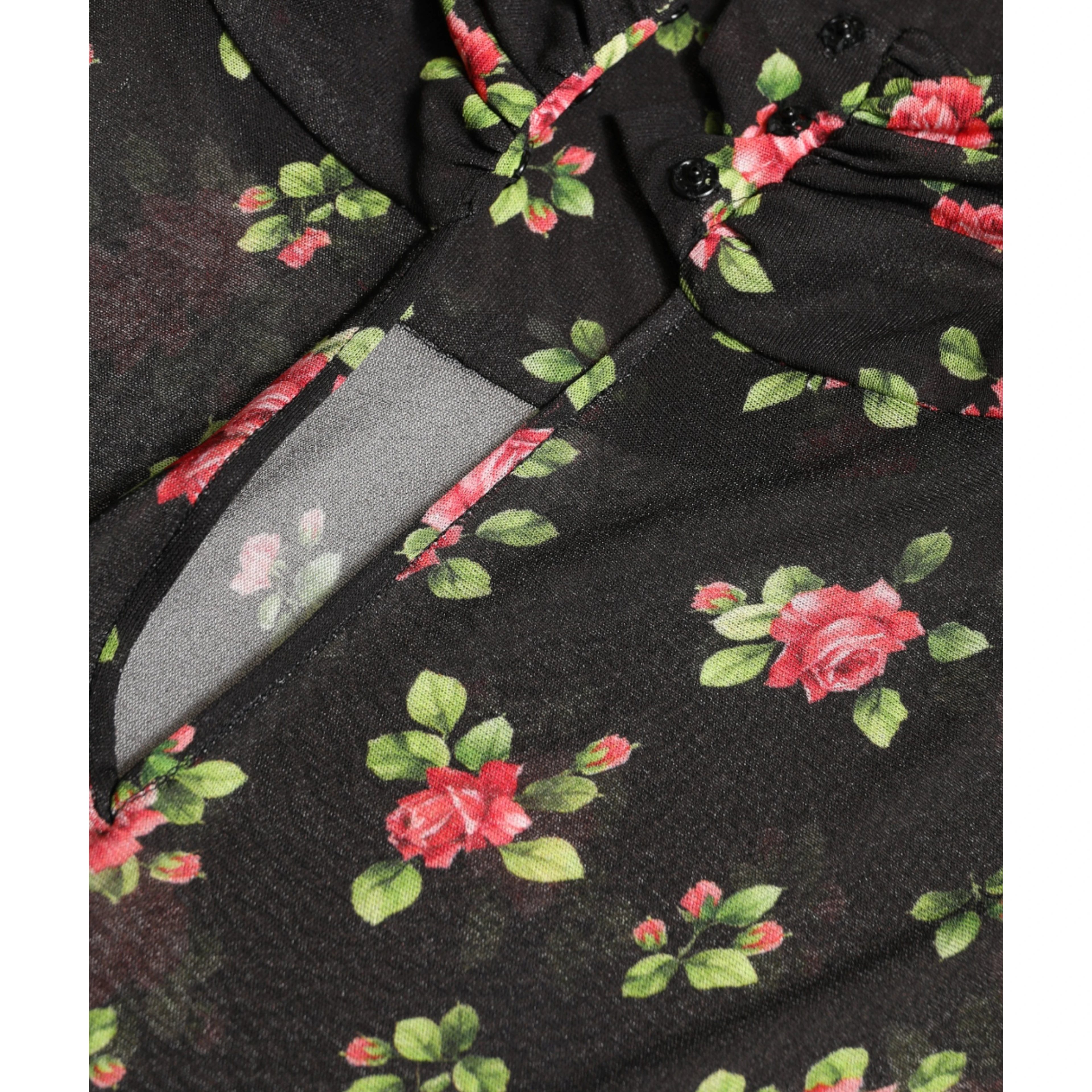 Black Floral Cut Out Sheath Long Maxi Dress