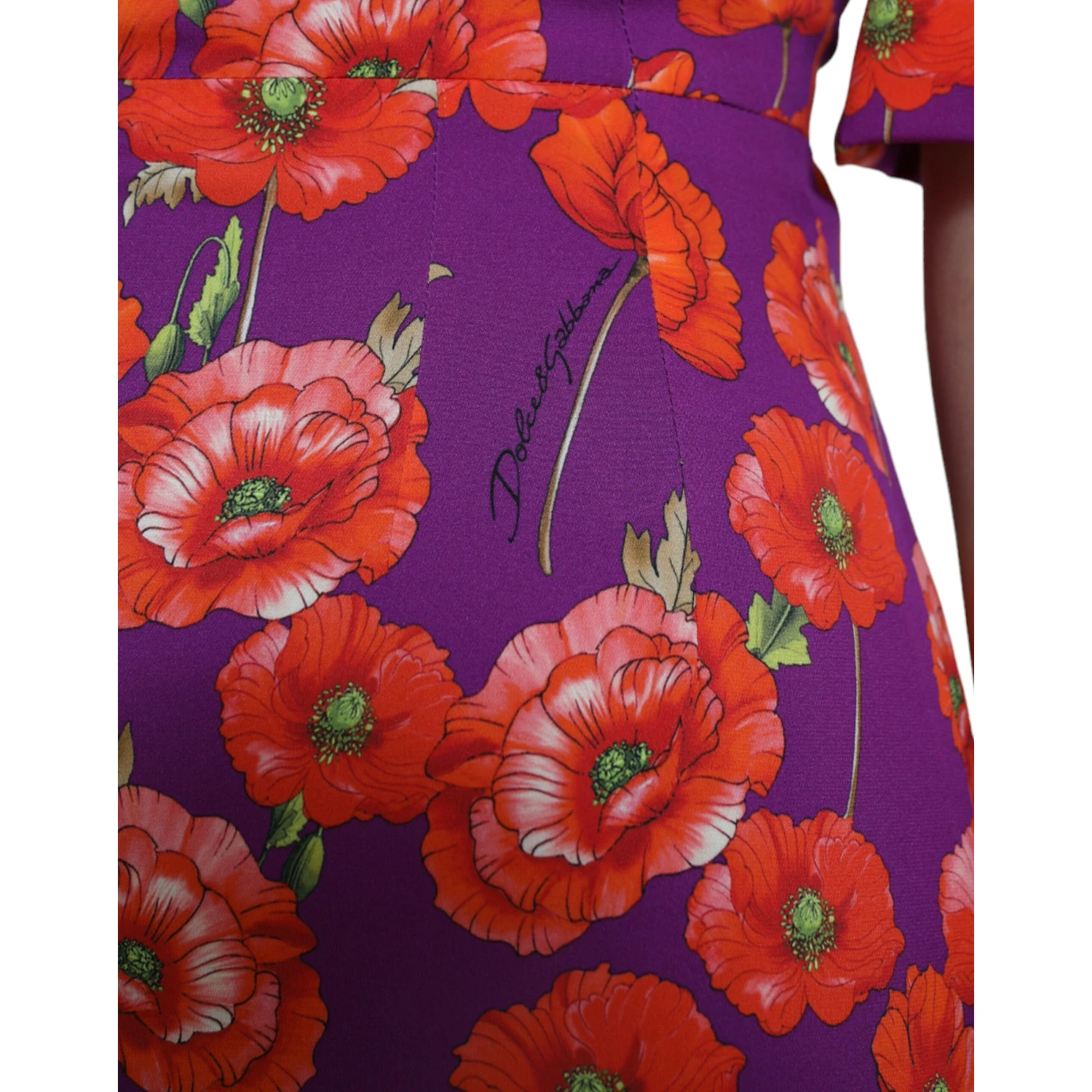 Multicolor Floral Poppy Print Sheath Dress
