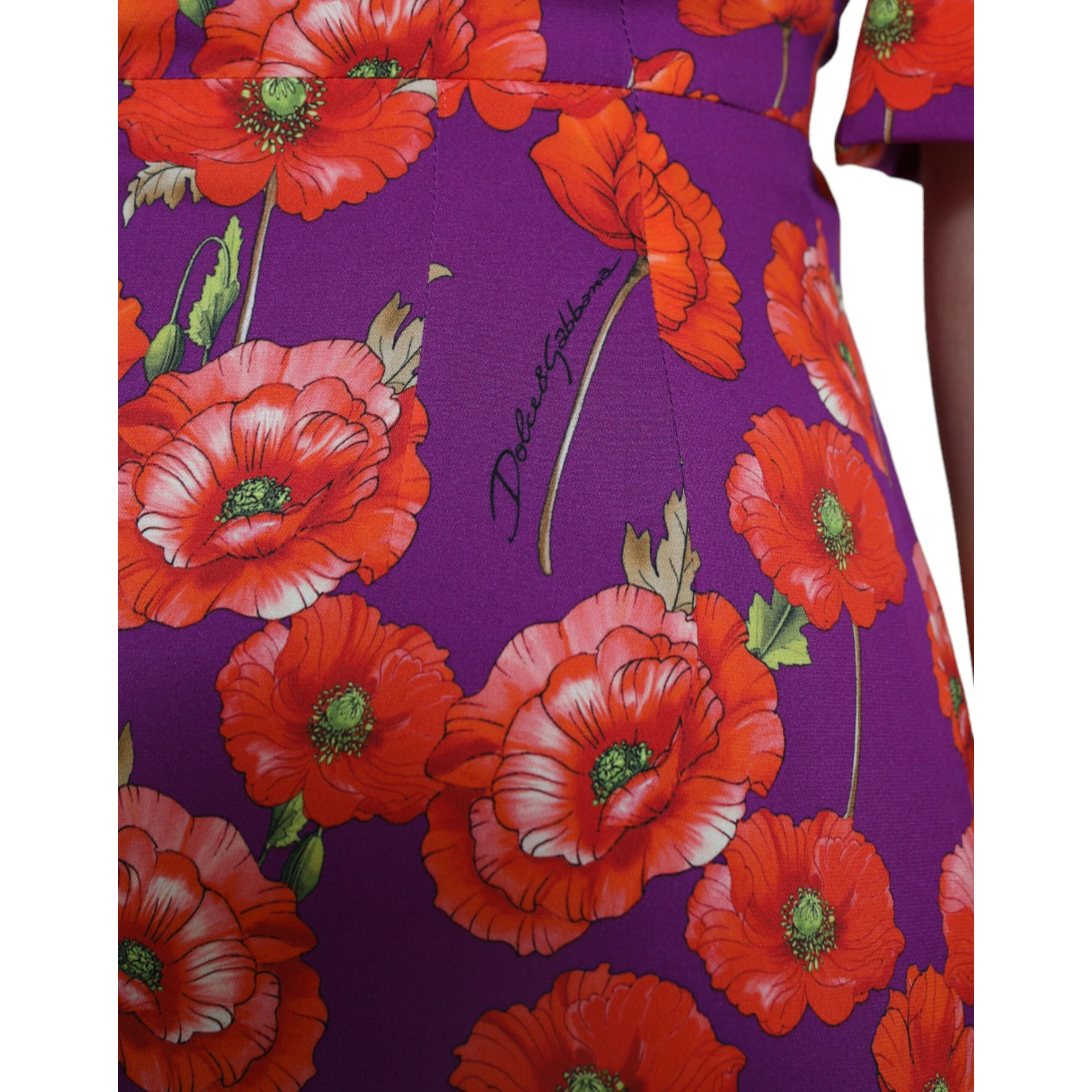 Multicolor Floral Poppy Print Sheath Dress