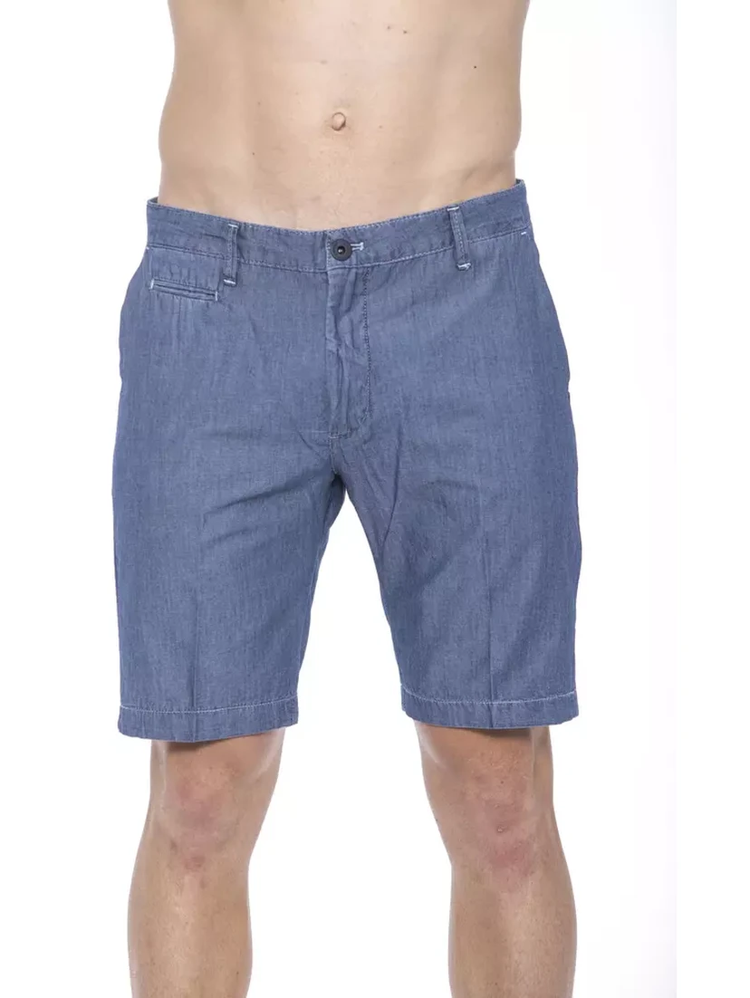 Blue Cotton Shorts