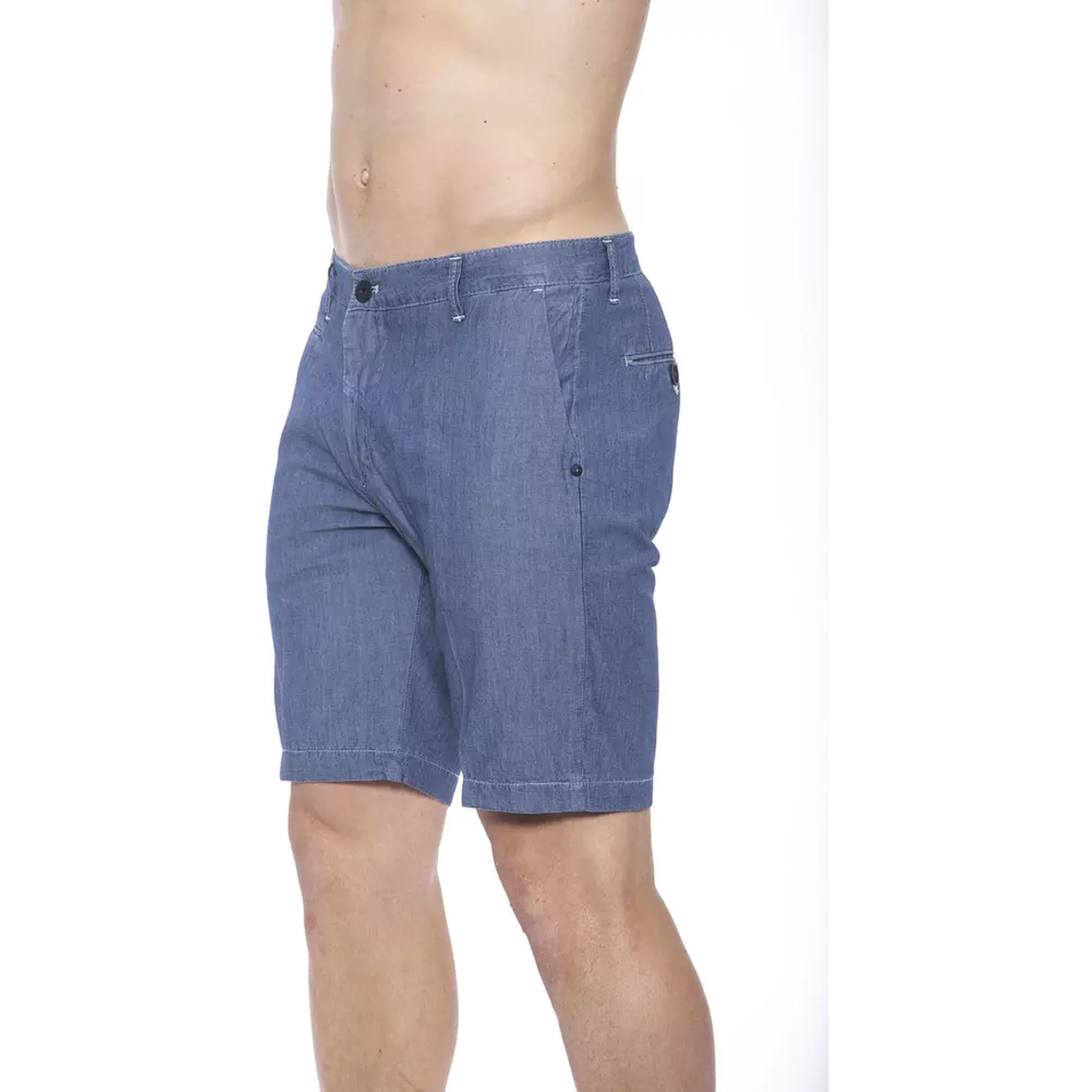 Blue Cotton Shorts