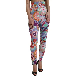 Multicolor Floral High Waist Leggings Pants