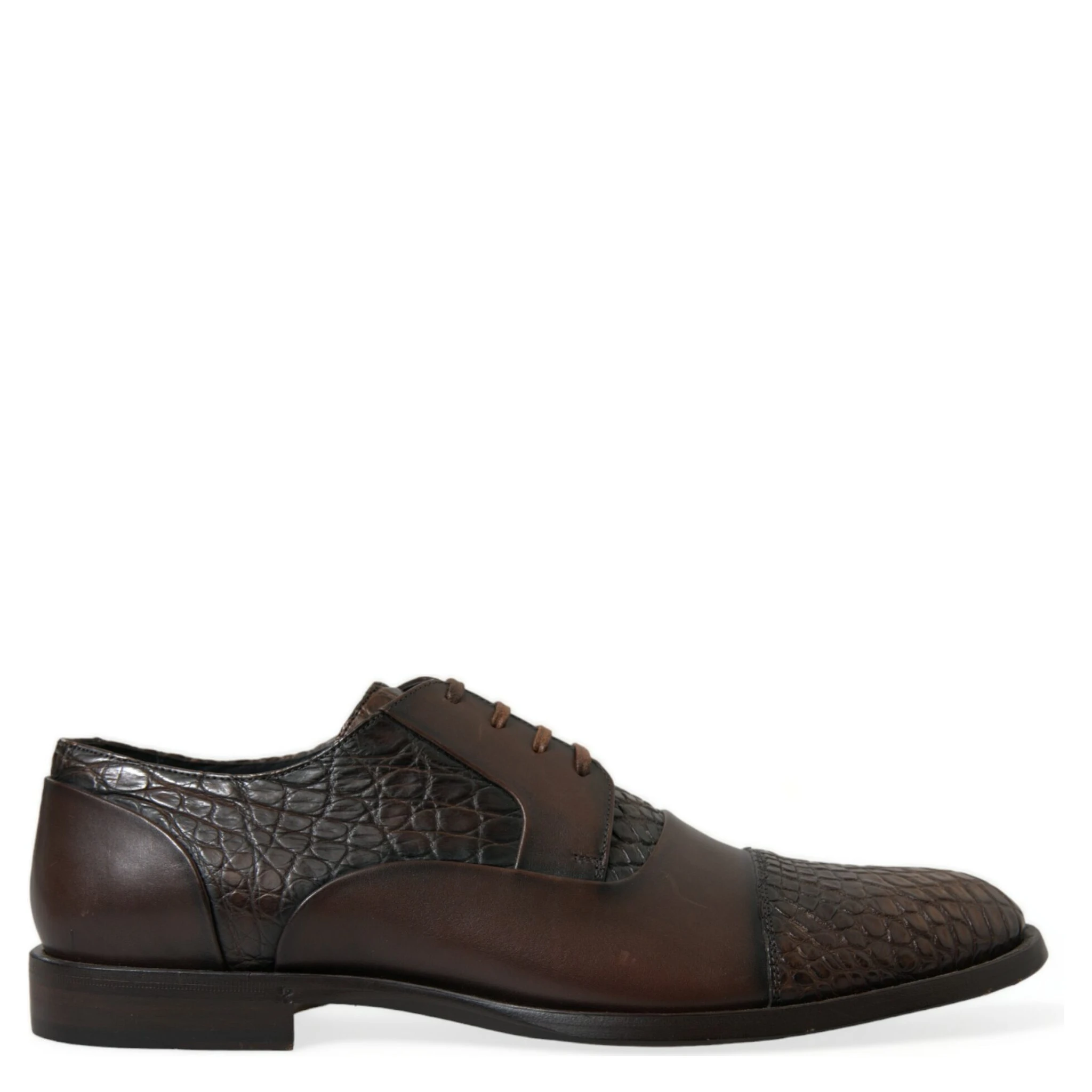Brown Exotic Leather Lace Up Oxford Dress Shoes