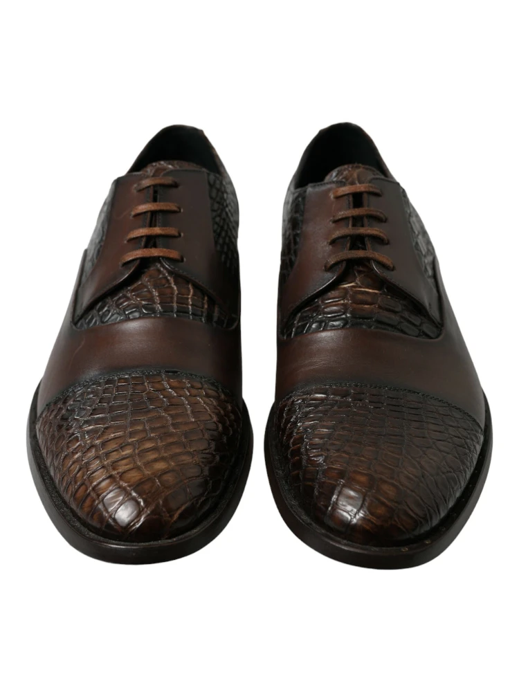 Brown Exotic Leather Lace Up Oxford Dress Shoes alternative