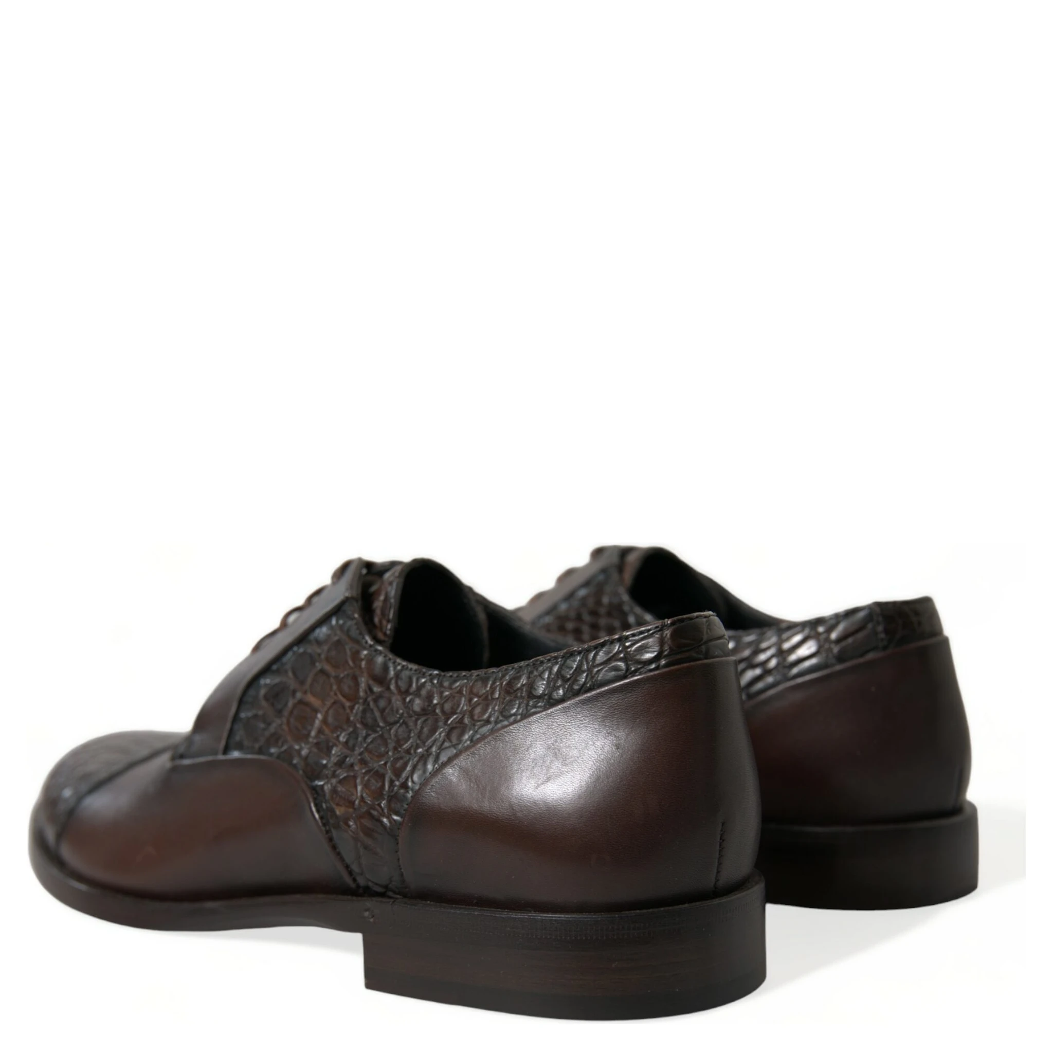 Brown Exotic Leather Lace Up Oxford Dress Shoes
