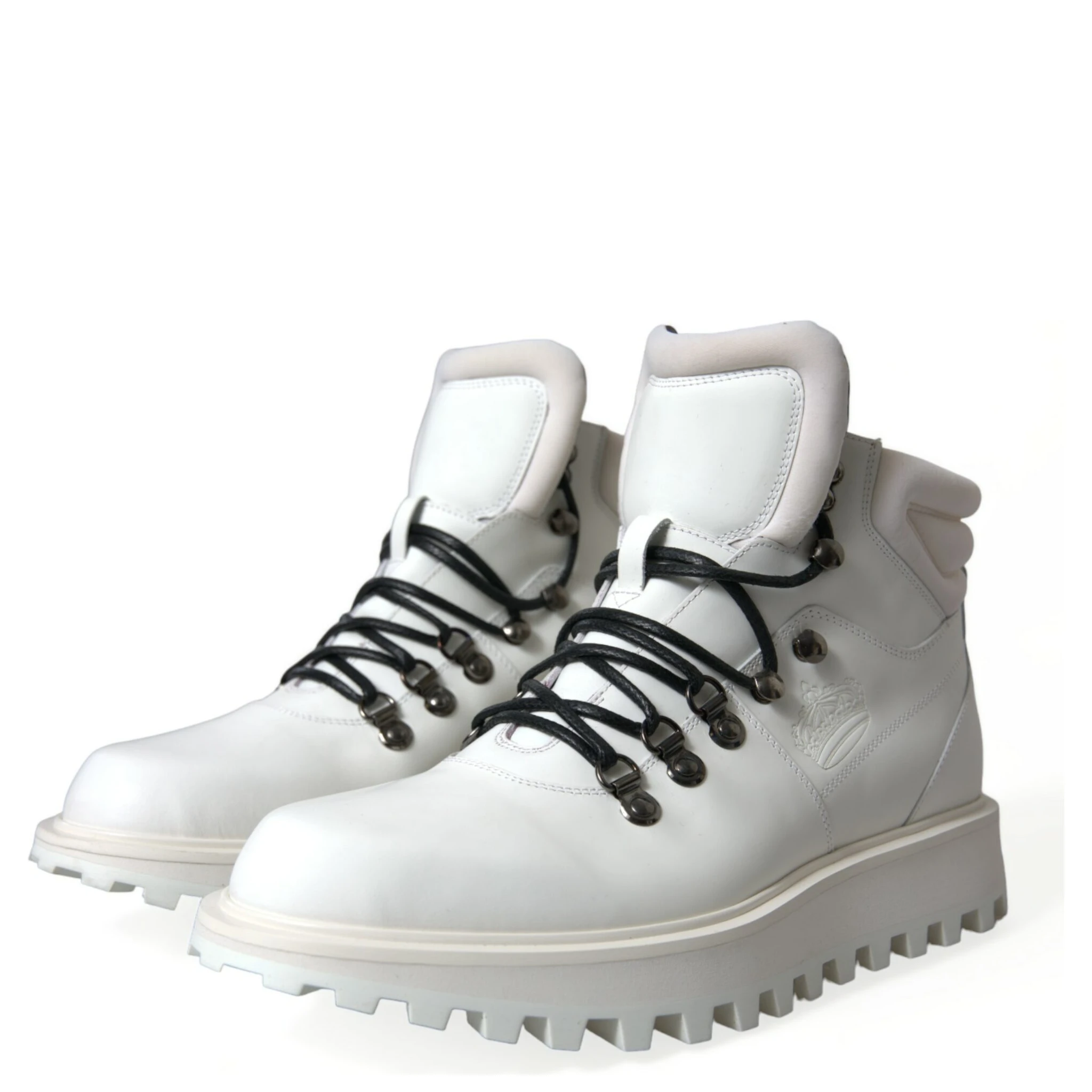 White Vulcano Trekking Ankle Boots Shoes