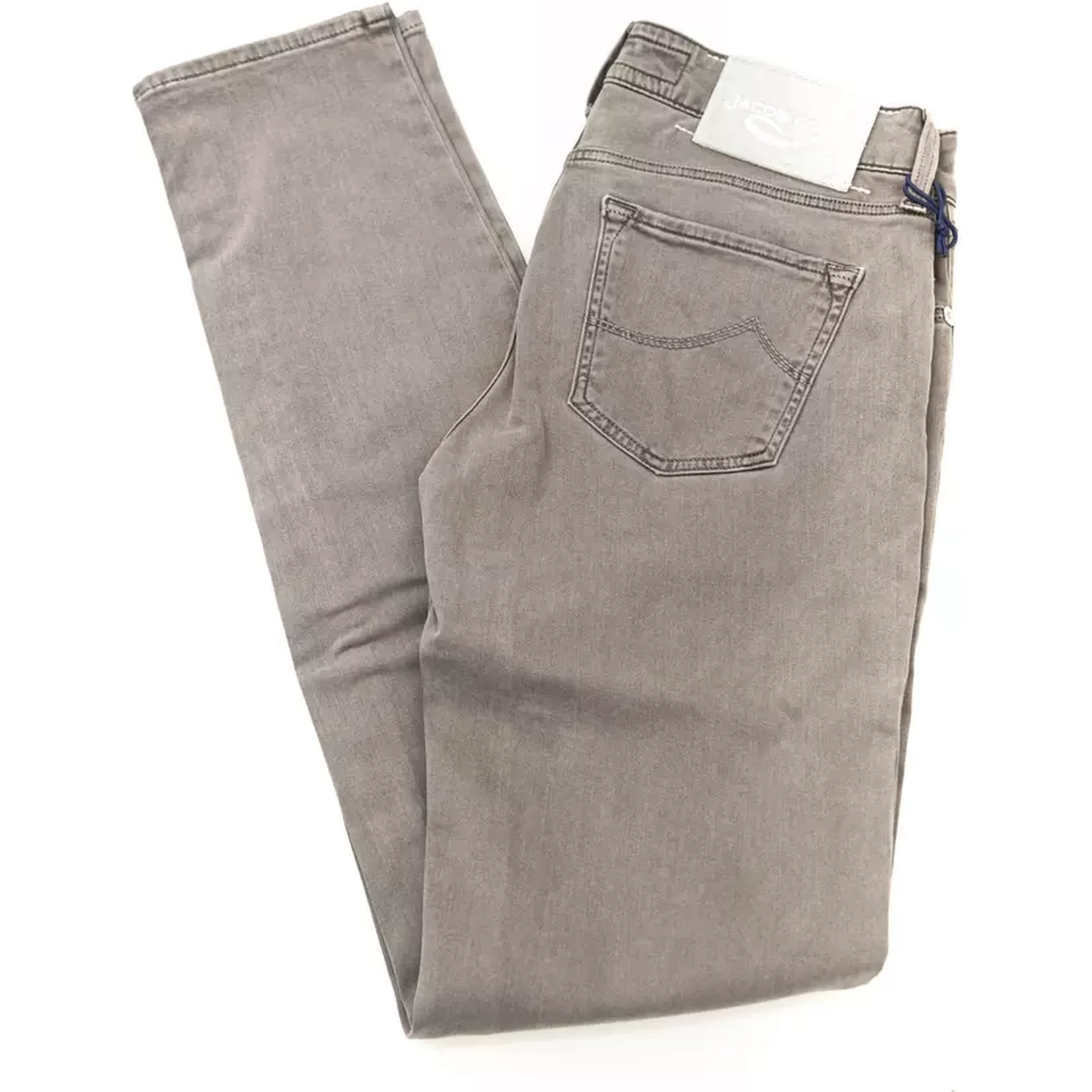 Gray Cotton-Like Jeans Denim