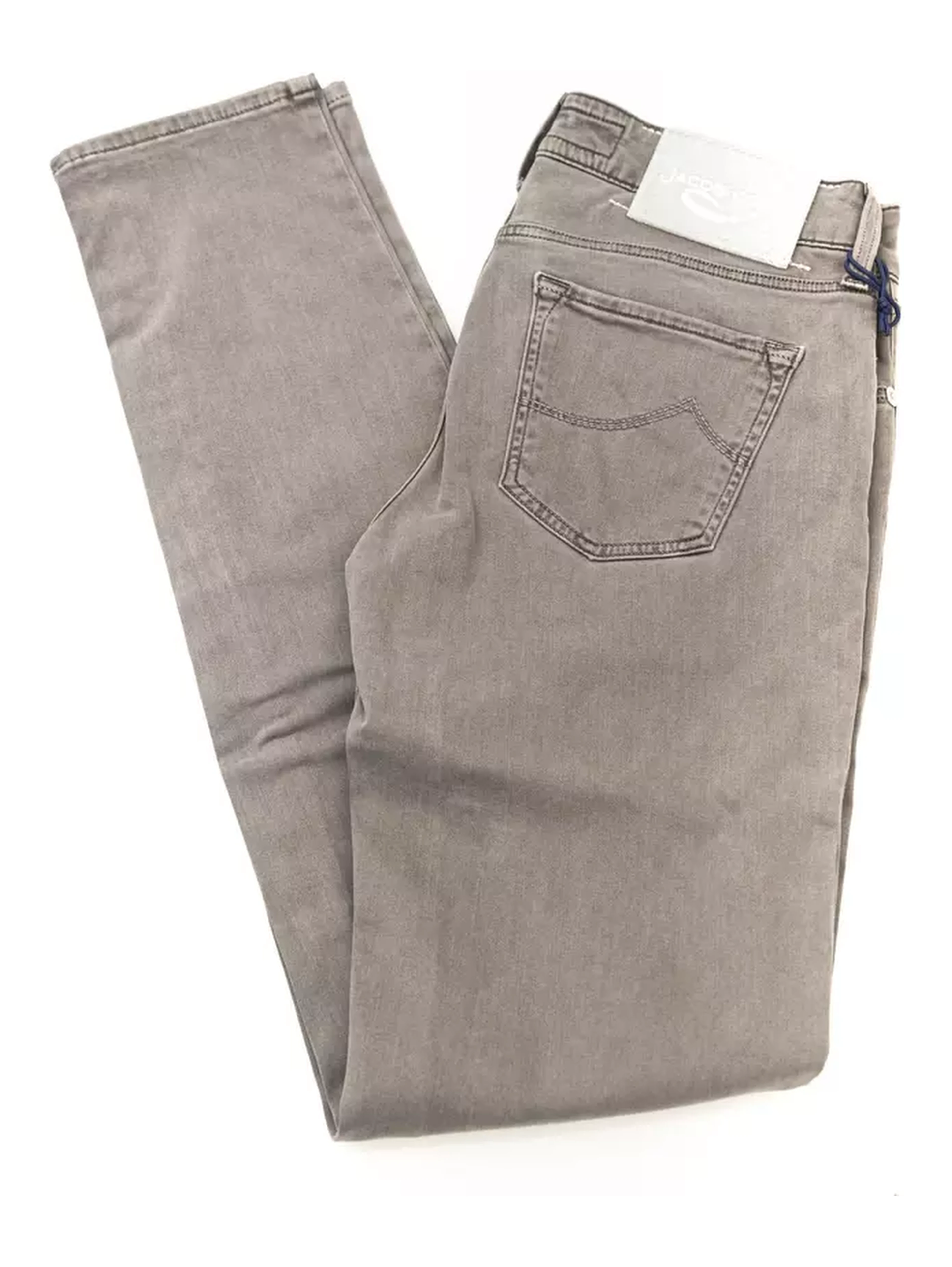 Gray Cotton-Like Jeans Denim