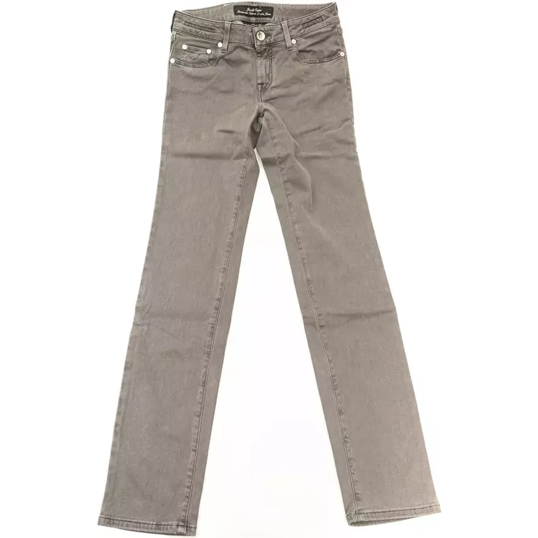 Gray Cotton-Like Jeans Denim