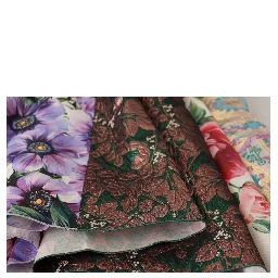 Dress Midi Patchwork Floral Jaquard Silk
