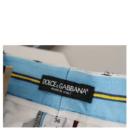 Multicolor Striped High Waist Cotton Pants