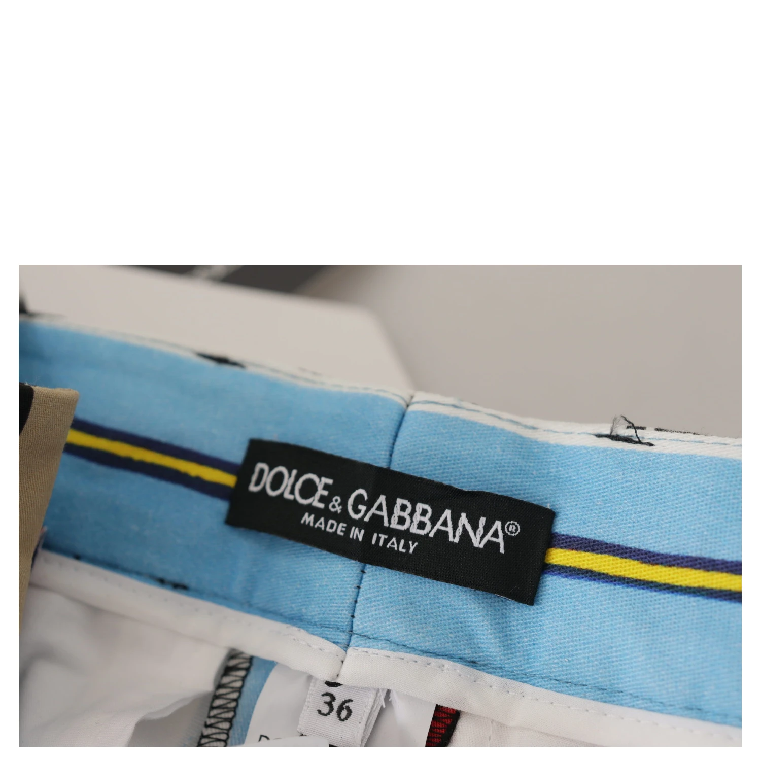 Multicolor Striped High Waist Cotton Pants