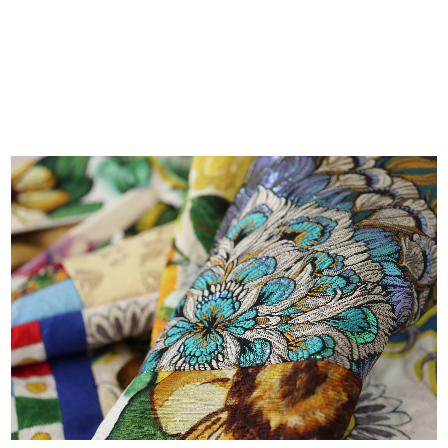 Multicolor Patchwork Sicily Long Maxi Skirt