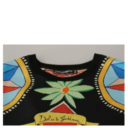 Multicolor Soldier Carretto Silk Top  T-shirt