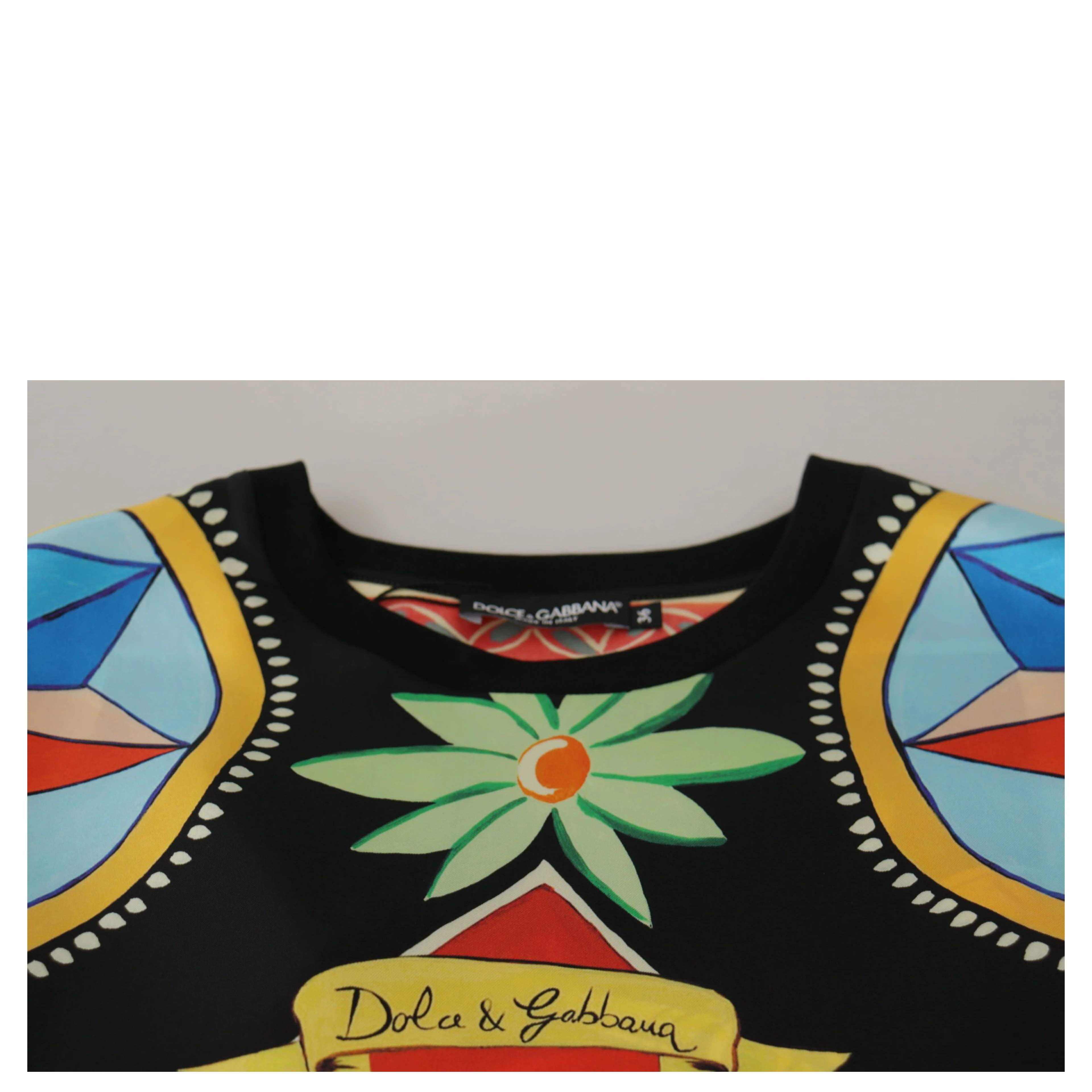 Multicolor Soldier Carretto Silk Top T-shirt