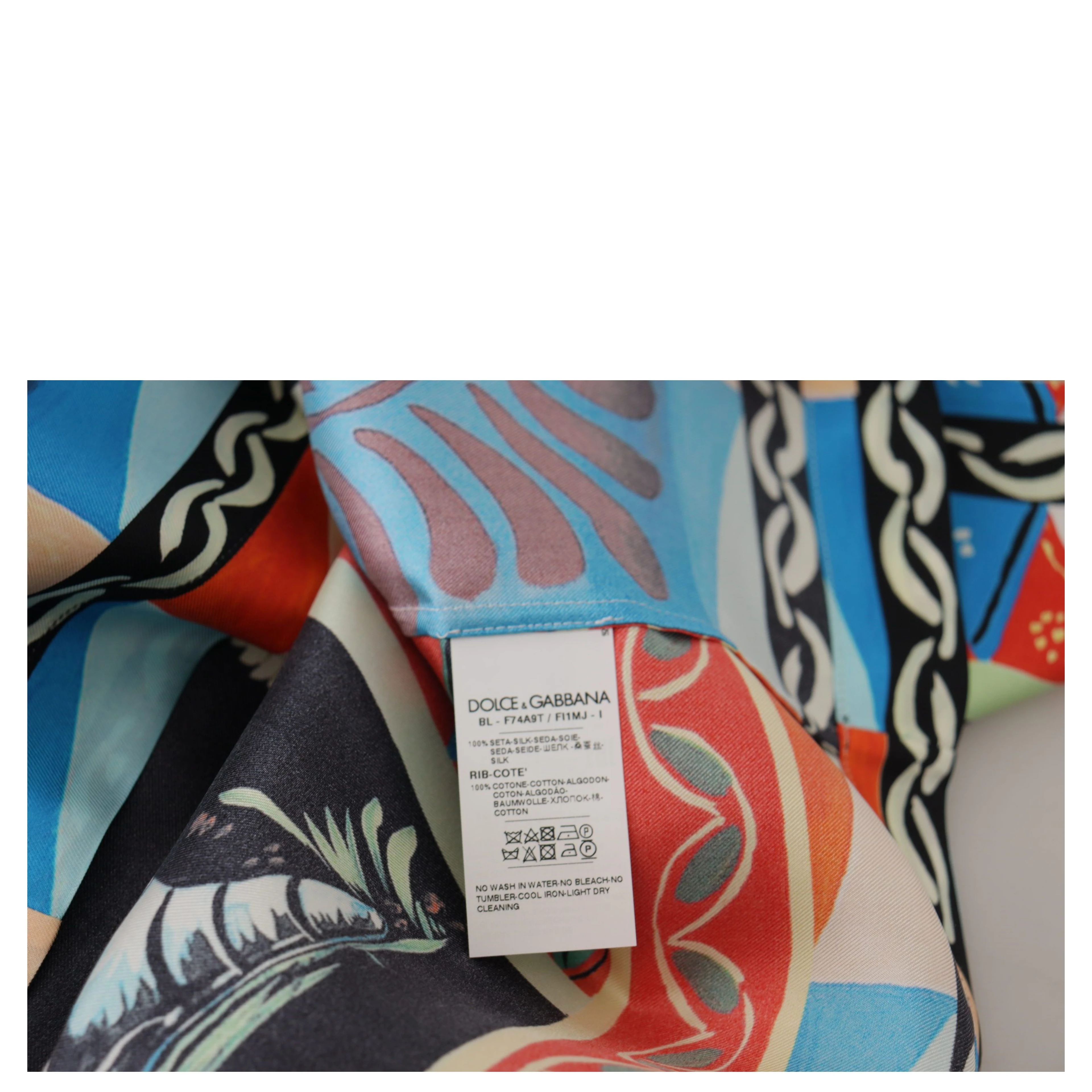 Multicolor Soldier Carretto Silk Top T-shirt