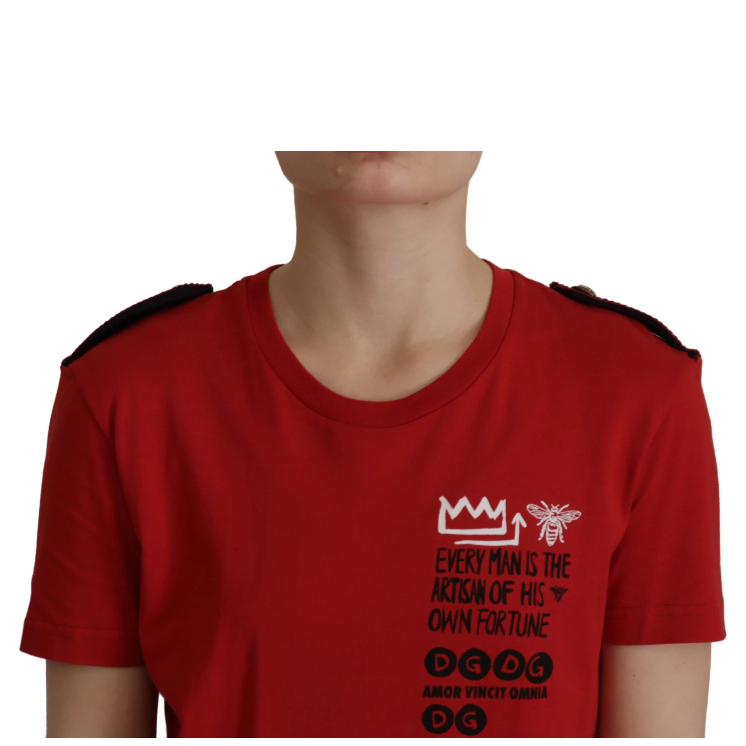 Red Amor Vincit Omnia Crewneck T-shirt