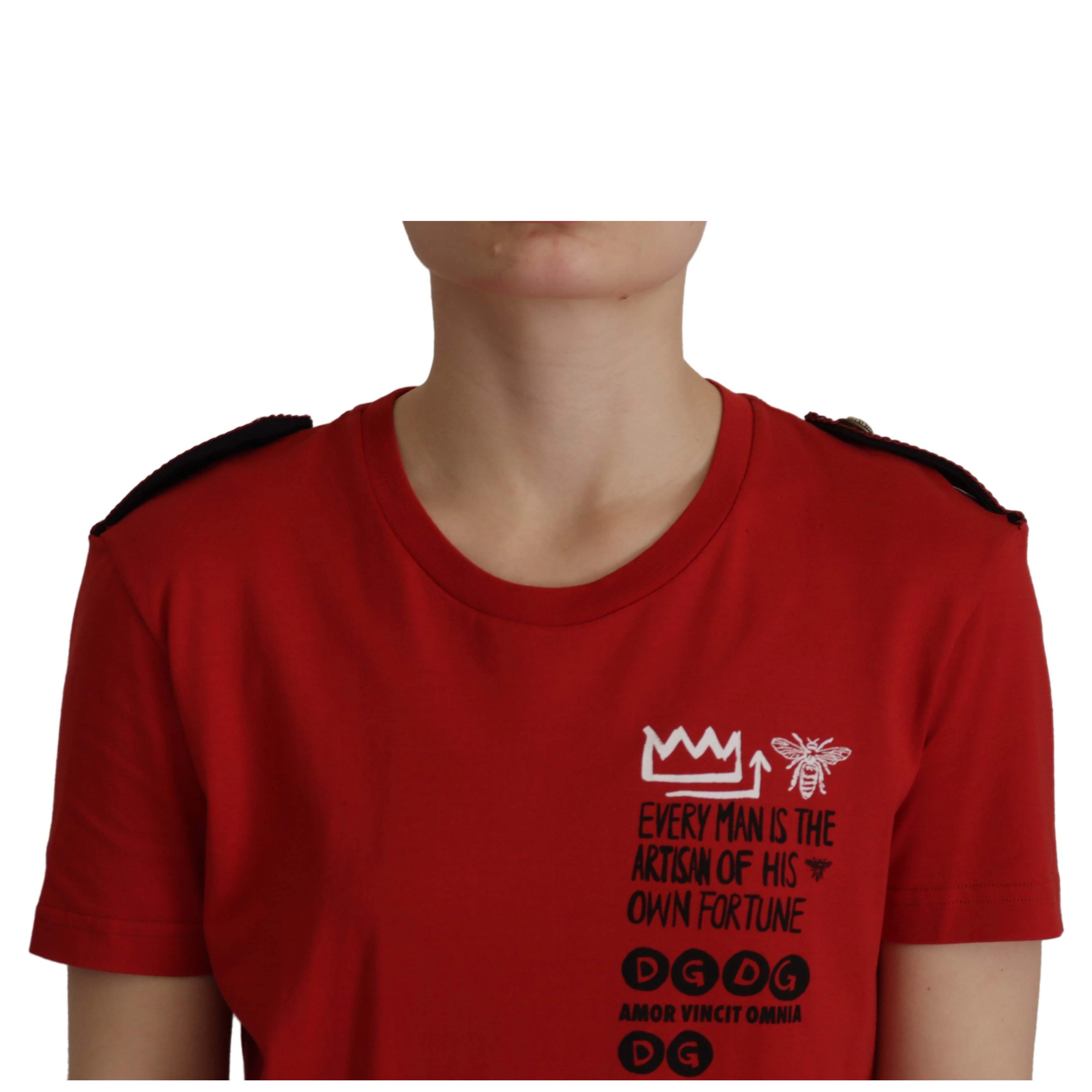 Red Amor Vincit Omnia Crewneck T-shirt