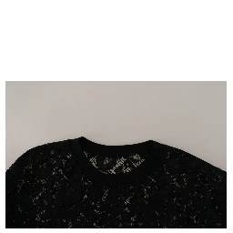 Black Floral Lace Pullover Sicily Blouse