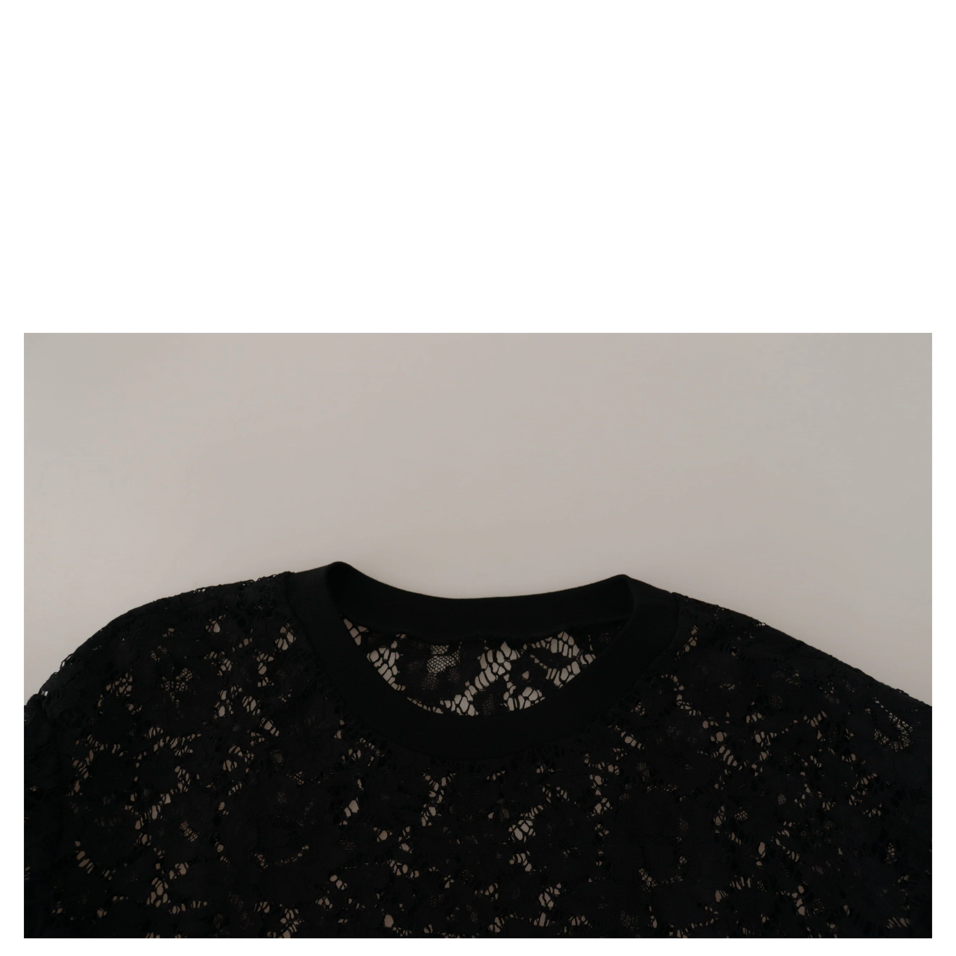Black Floral Lace Pullover Sicily Blouse