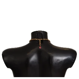 Gold Brass Sicily Fruits Roses Statement Necklace