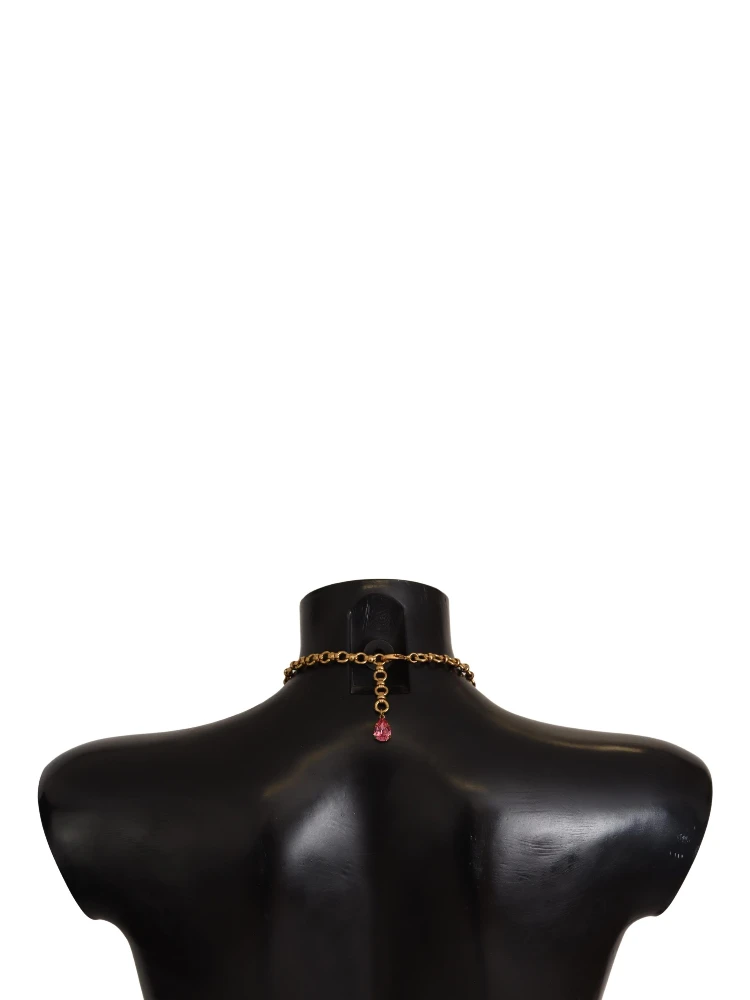 Gold Brass Sicily Fruits Roses Statement Necklace alternative