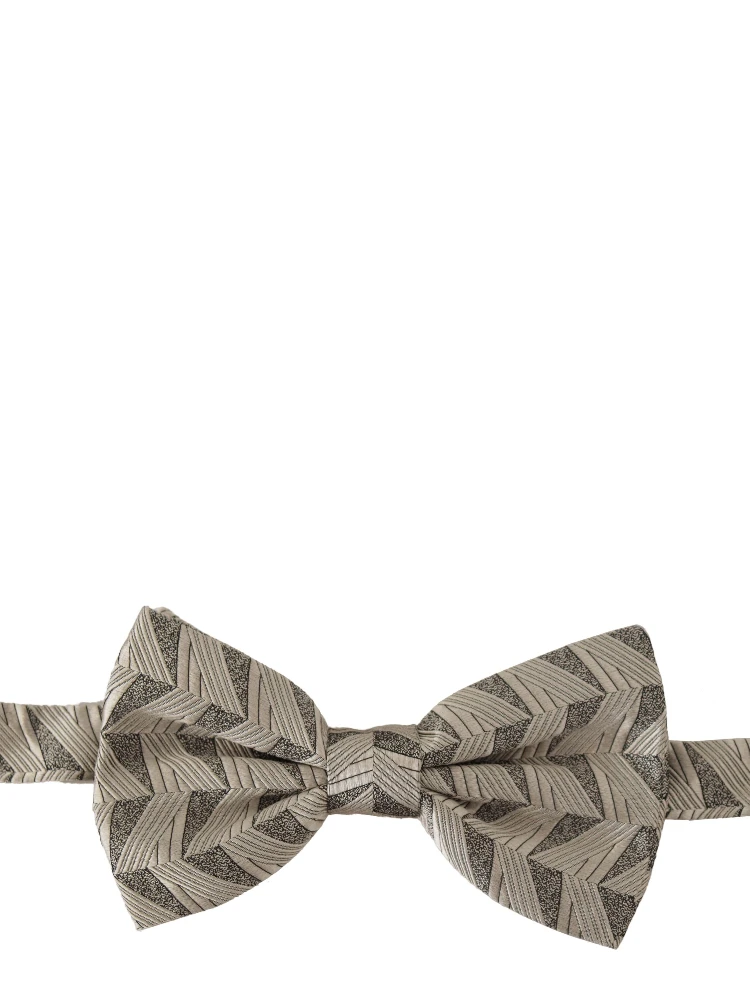 Gray 100% Silk Adjustable Neck Papillon Bow Tie alternative
