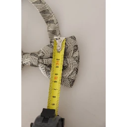 Gray 100% Silk Adjustable Neck Papillon Bow Tie