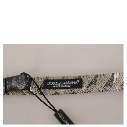 Gray 100% Silk Adjustable Neck Papillon Bow Tie