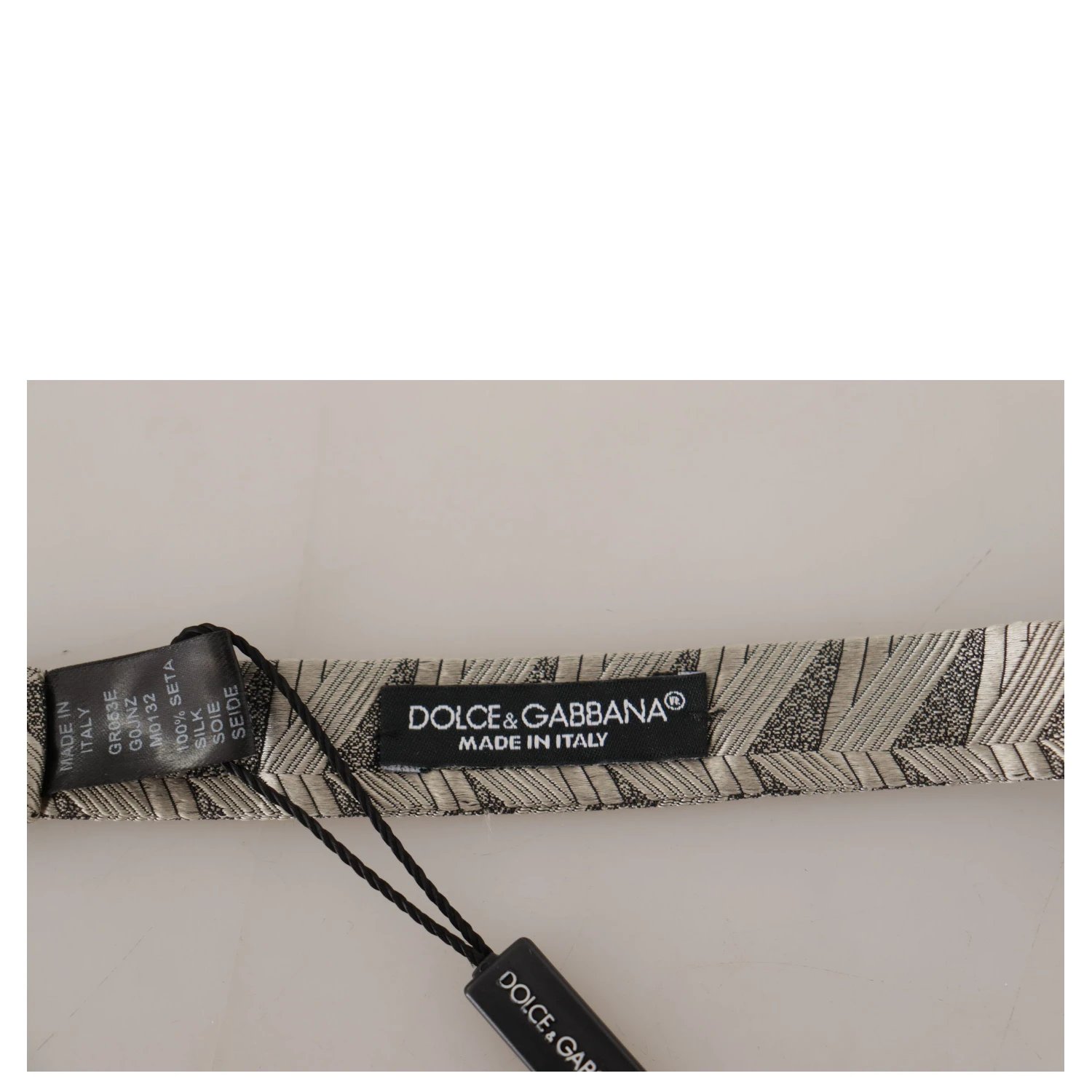 Gray 100% Silk Adjustable Neck Papillon Bow Tie
