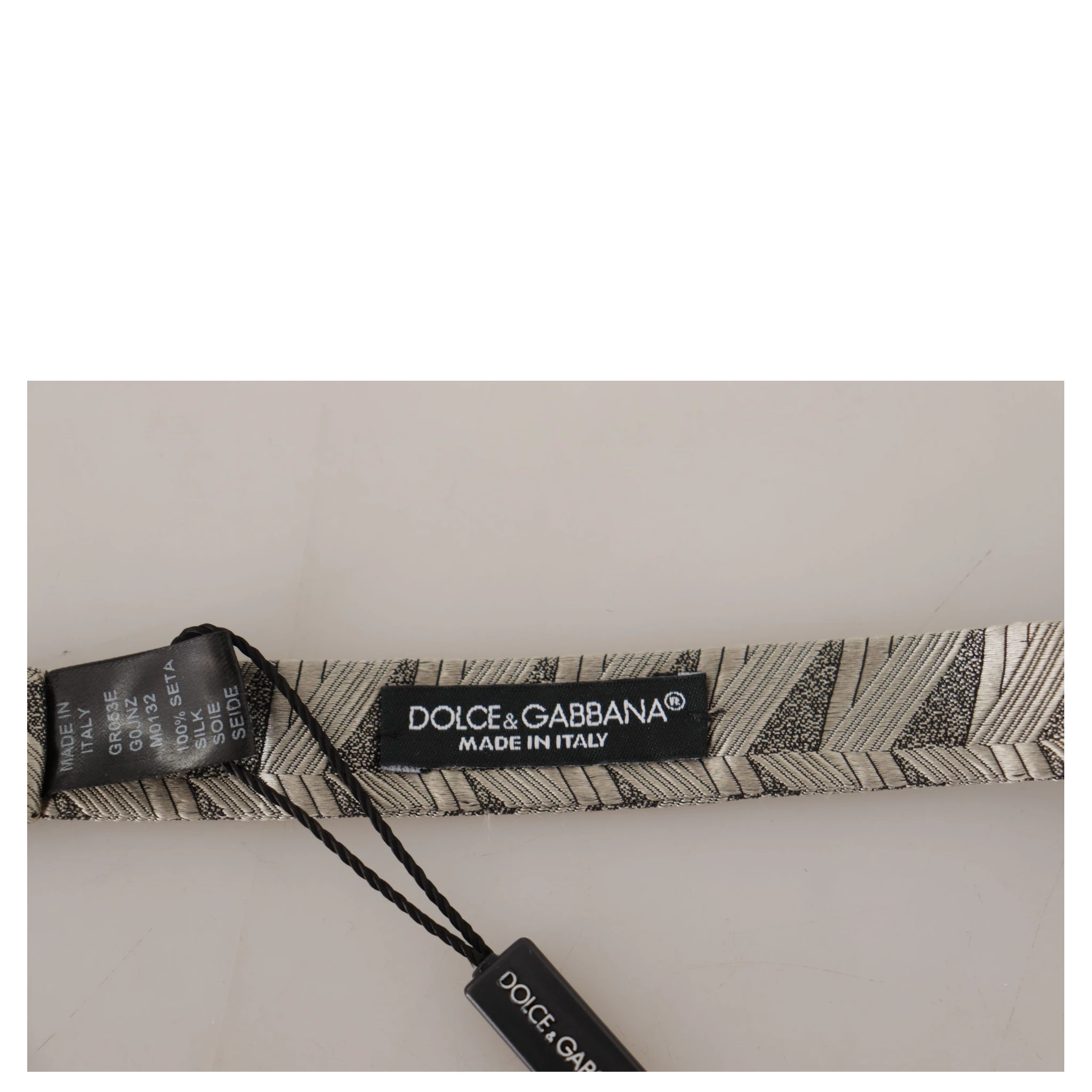 Gray 100% Silk Adjustable Neck Papillon Bow Tie