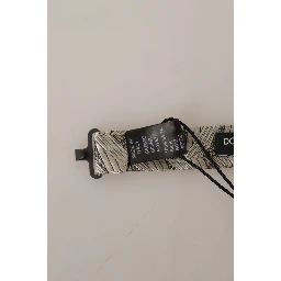 Gray 100% Silk Adjustable Neck Papillon Bow Tie