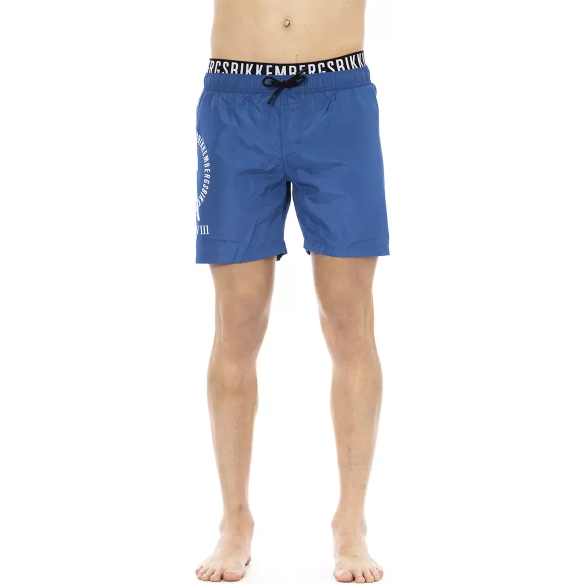 Blue Polyester Swimwear