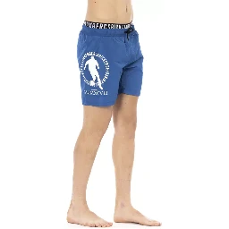 Blue Polyester Swimwear