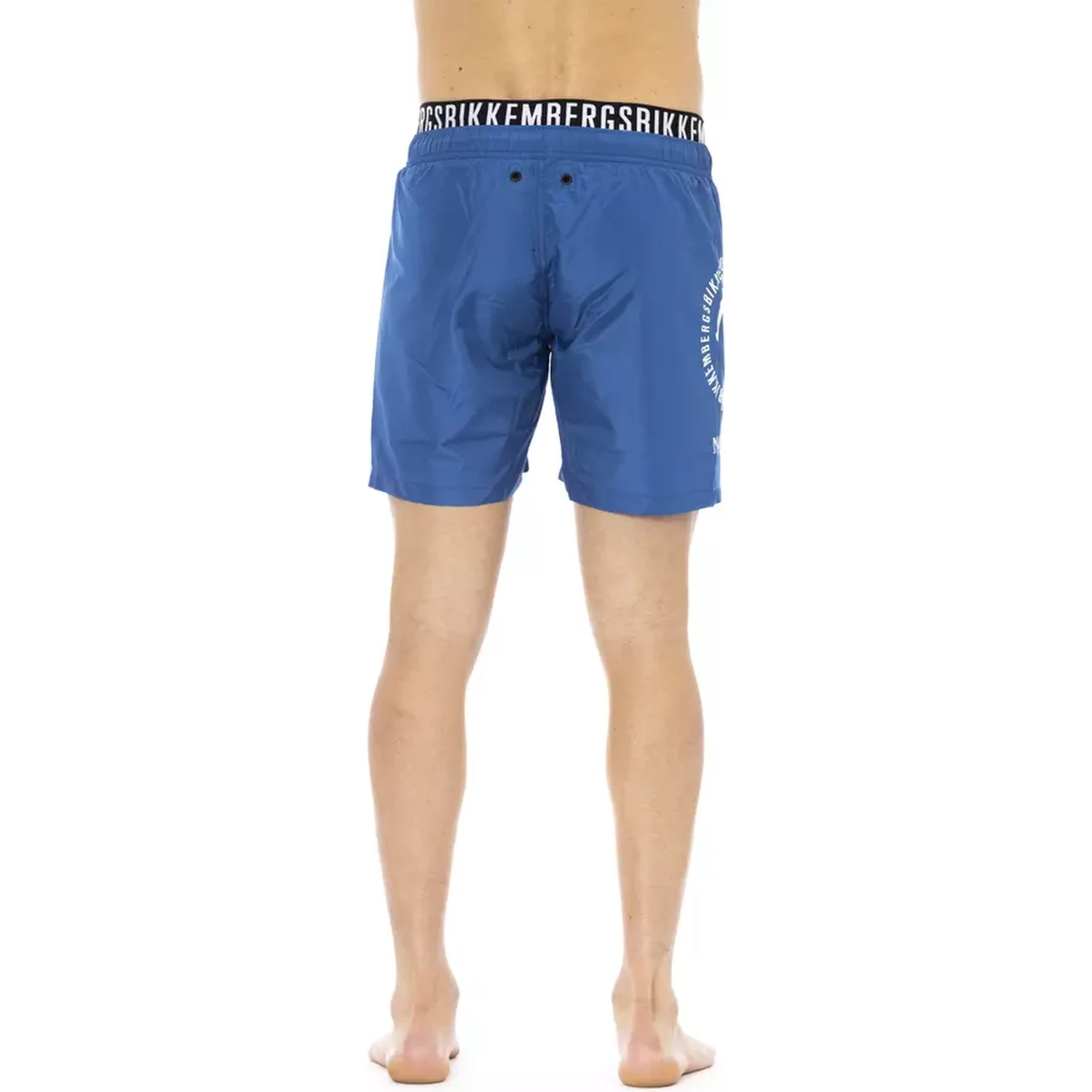 Blue Polyester Swimwear