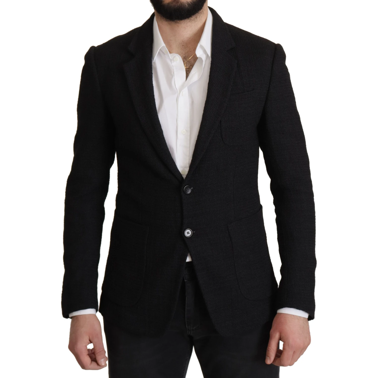 Black Single Breasted Coat Men Blazer