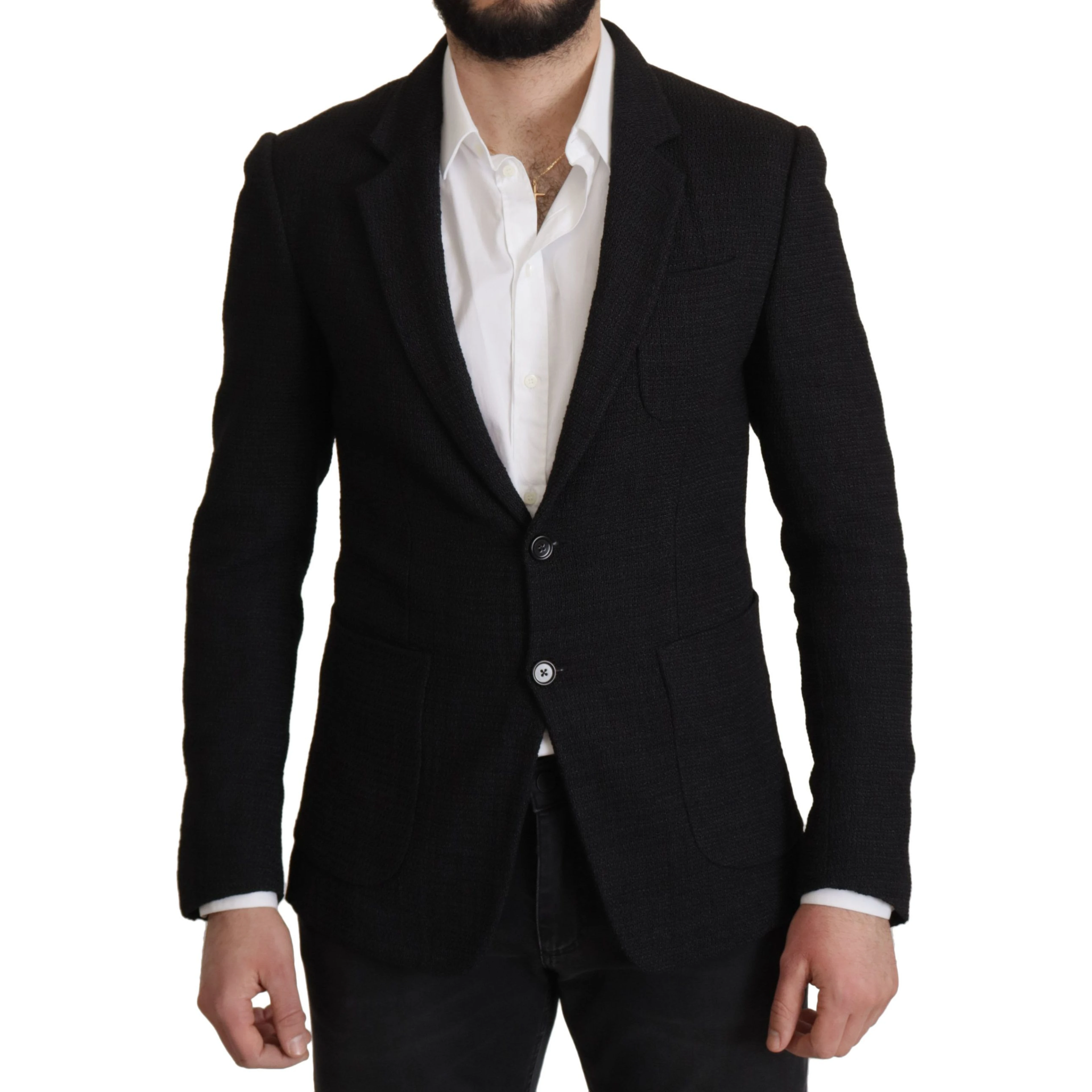 Black Single Breasted Coat Men Blazer