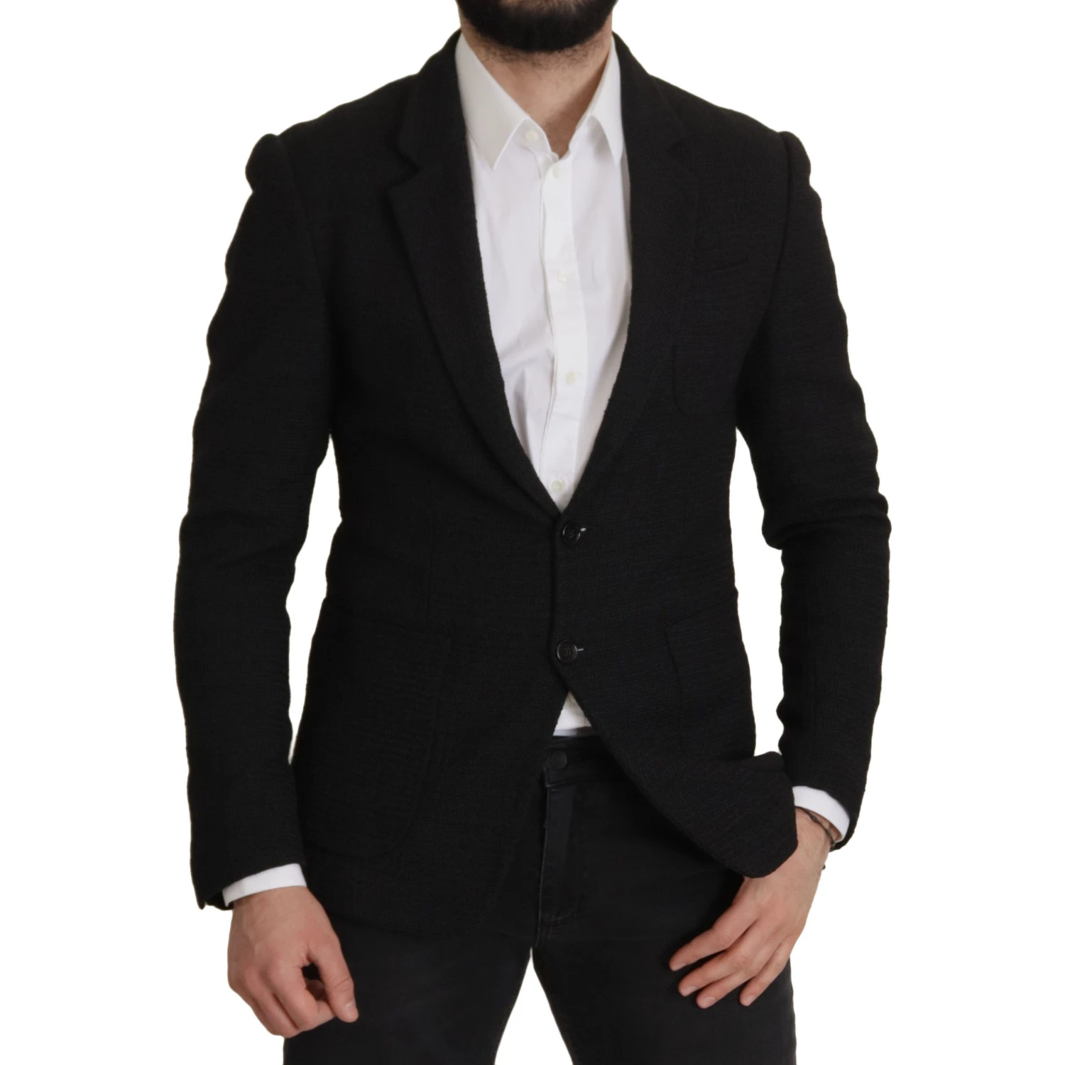 Black Single Breasted Coat Men Blazer