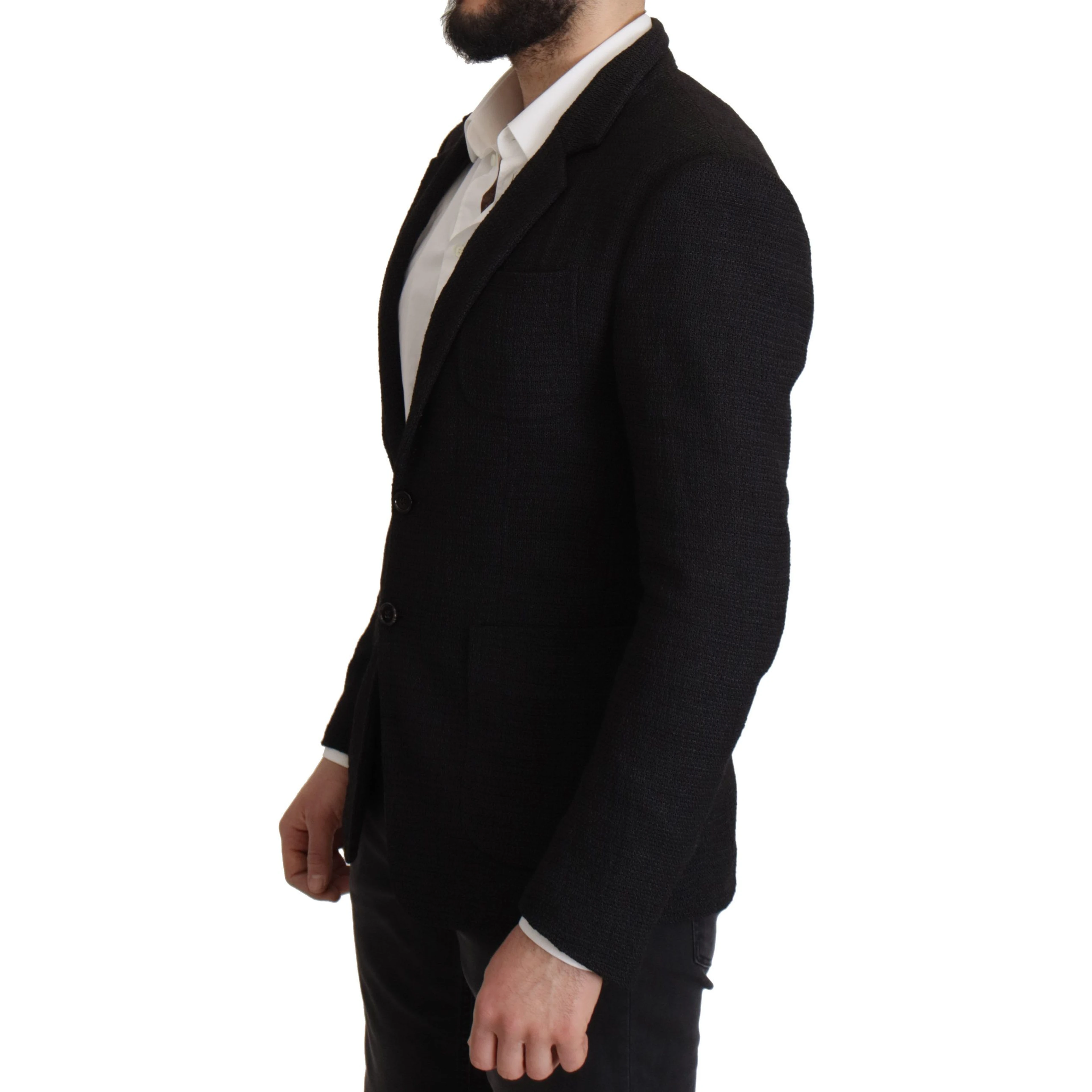 Black Single Breasted Coat Men Blazer