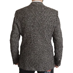 Gray Cotton Single Breasted Fantasy Blazer