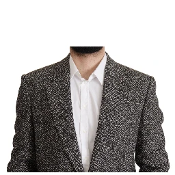 Gray Cotton Single Breasted Fantasy Blazer