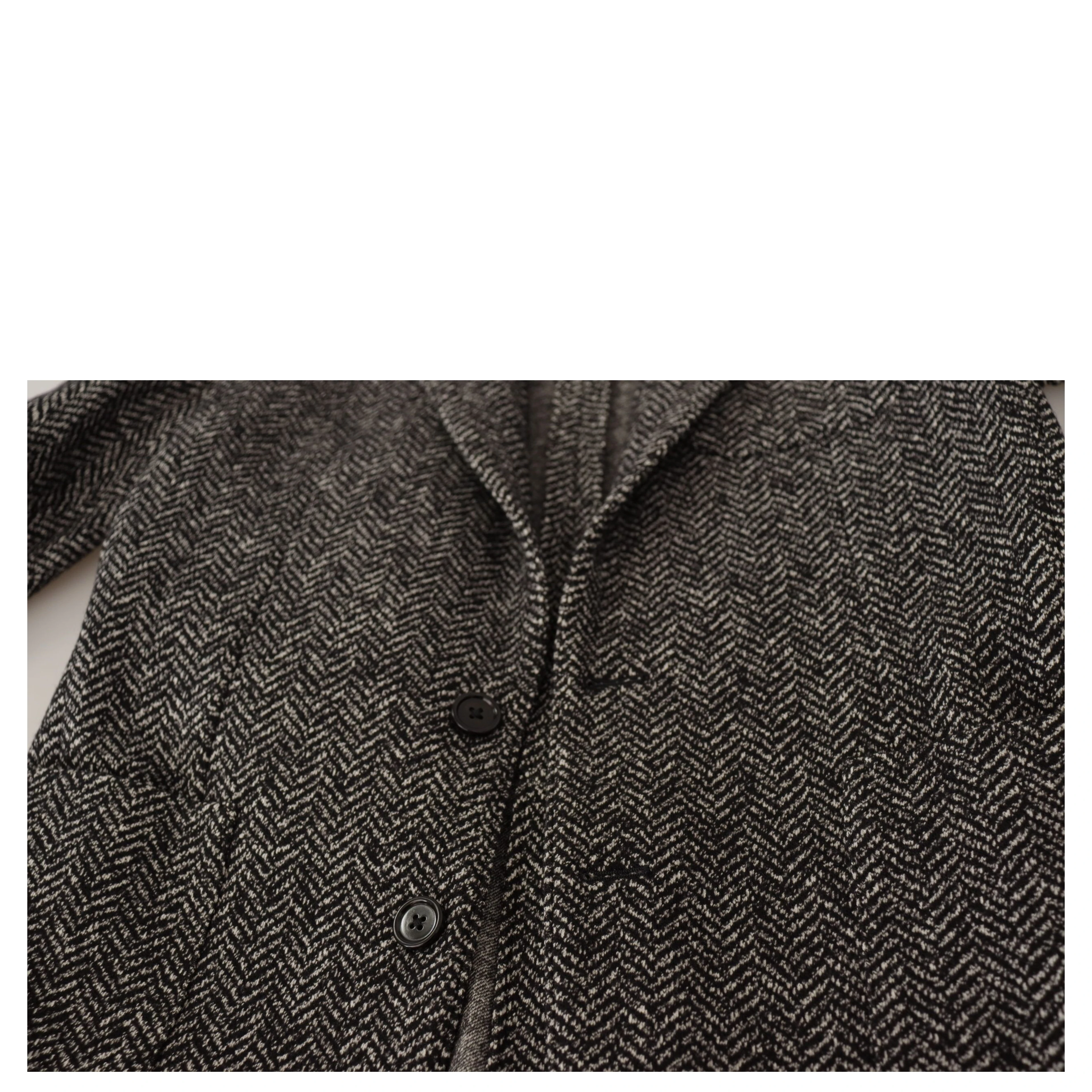 Gray Cotton Single Breasted Fantasy Blazer