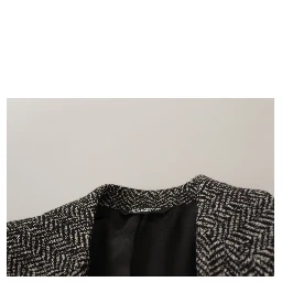 Gray Cotton Single Breasted Fantasy Blazer