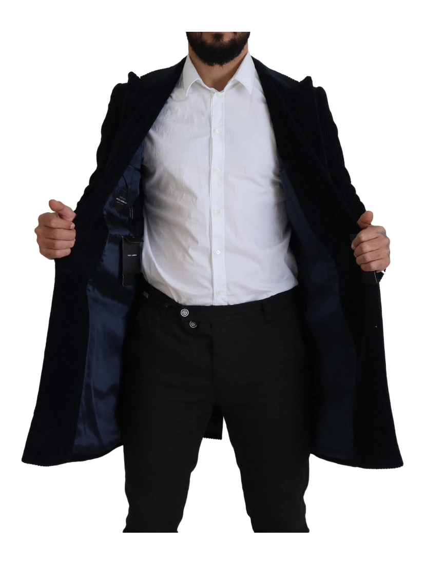 Black Cotton Cardigan Long Coat Men Jacket
