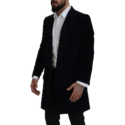 Black Cotton Cardigan Long Coat Men Jacket