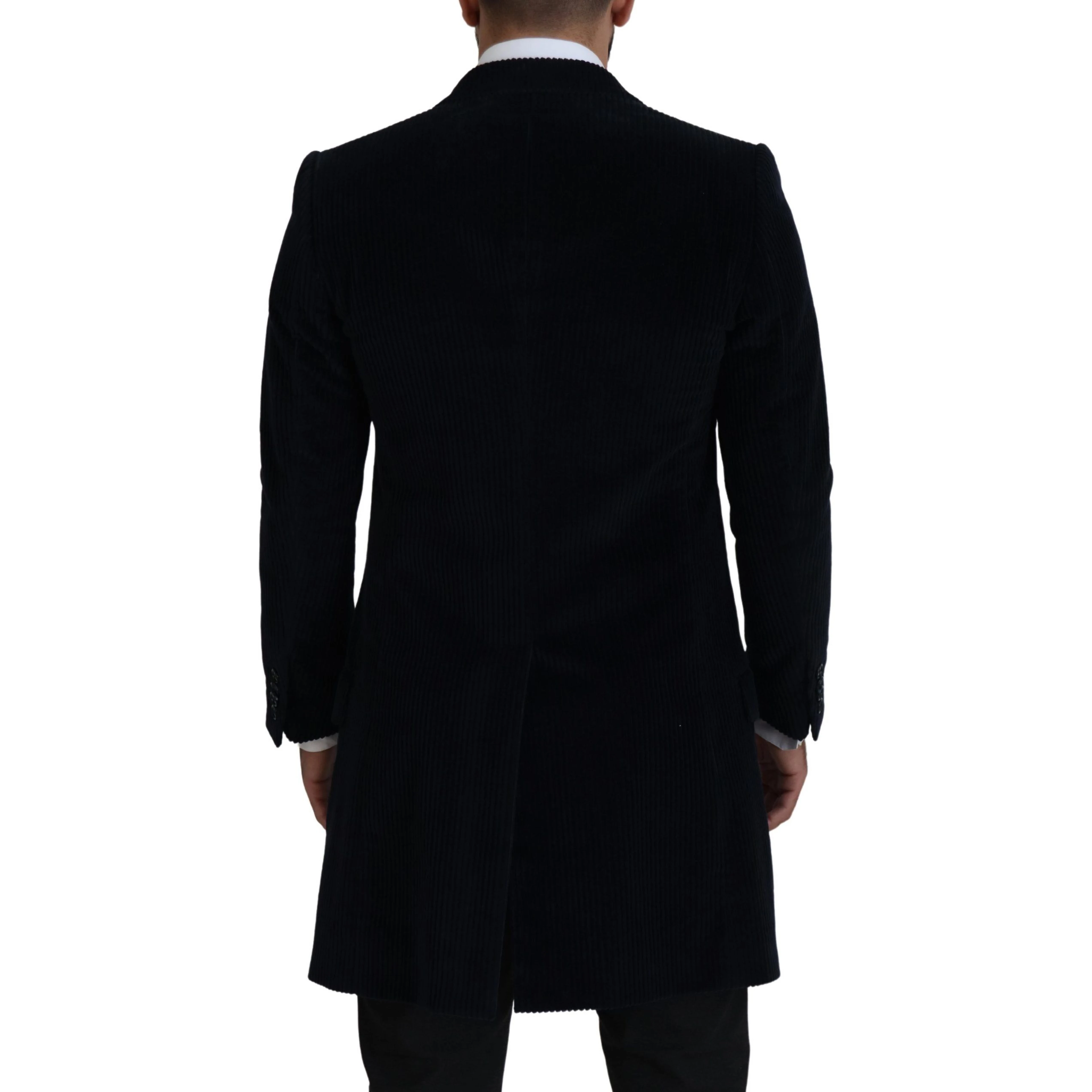 Black Cotton Cardigan Long Coat Men Jacket