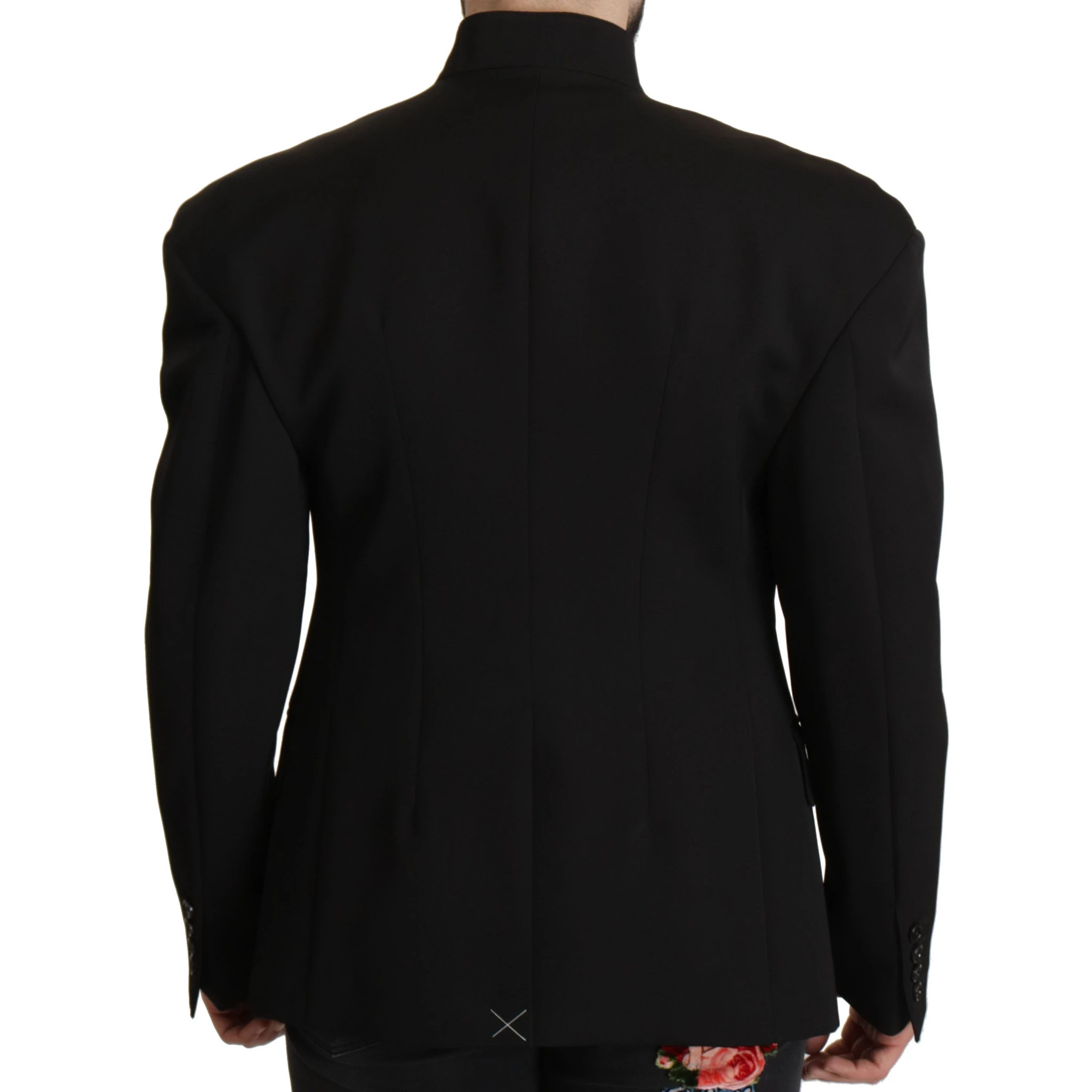 Black Wool Single Breasted Jacket Blazer